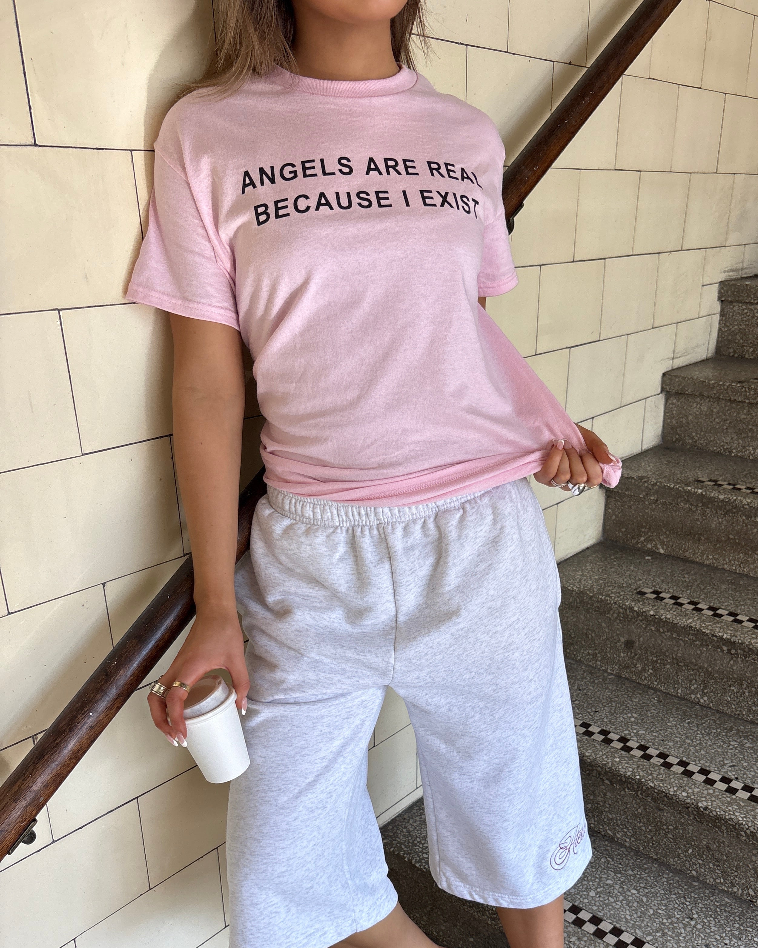 Pink slogan t shirt, little yarn graphic tee, 2000’s fashion, oversized tee, other normal tee